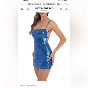 Lucy in the Sky Sparkling Blue Party Dress